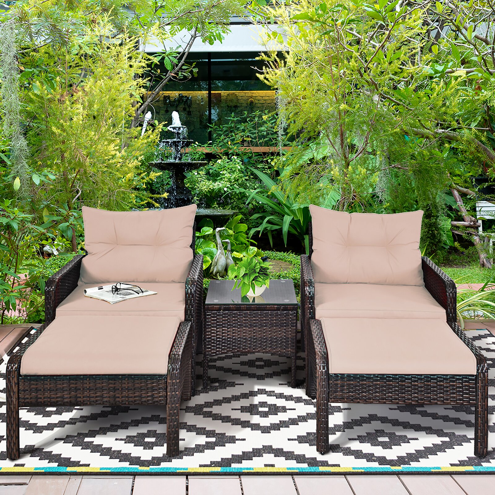 Longshore Tides Beaudette 4 - Person Seating Group with Cushions Longshore Tides Beaudette 4 - Person Seating Group with Cushions